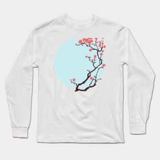 Cherry Blossom Branch against blue sky design Long Sleeve T-Shirt